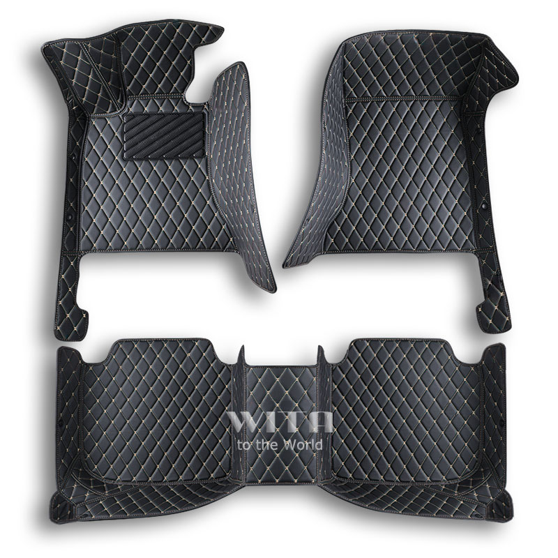 Black & Beige Stitching Luxury Car Mats Set – Maxx Car Mats